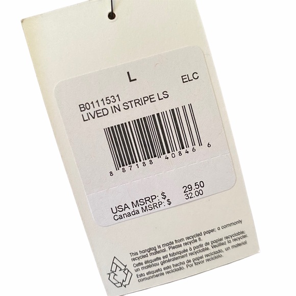 NWT Volcom Pink & White Long Sleeve Shirt - Picture 7 of 8